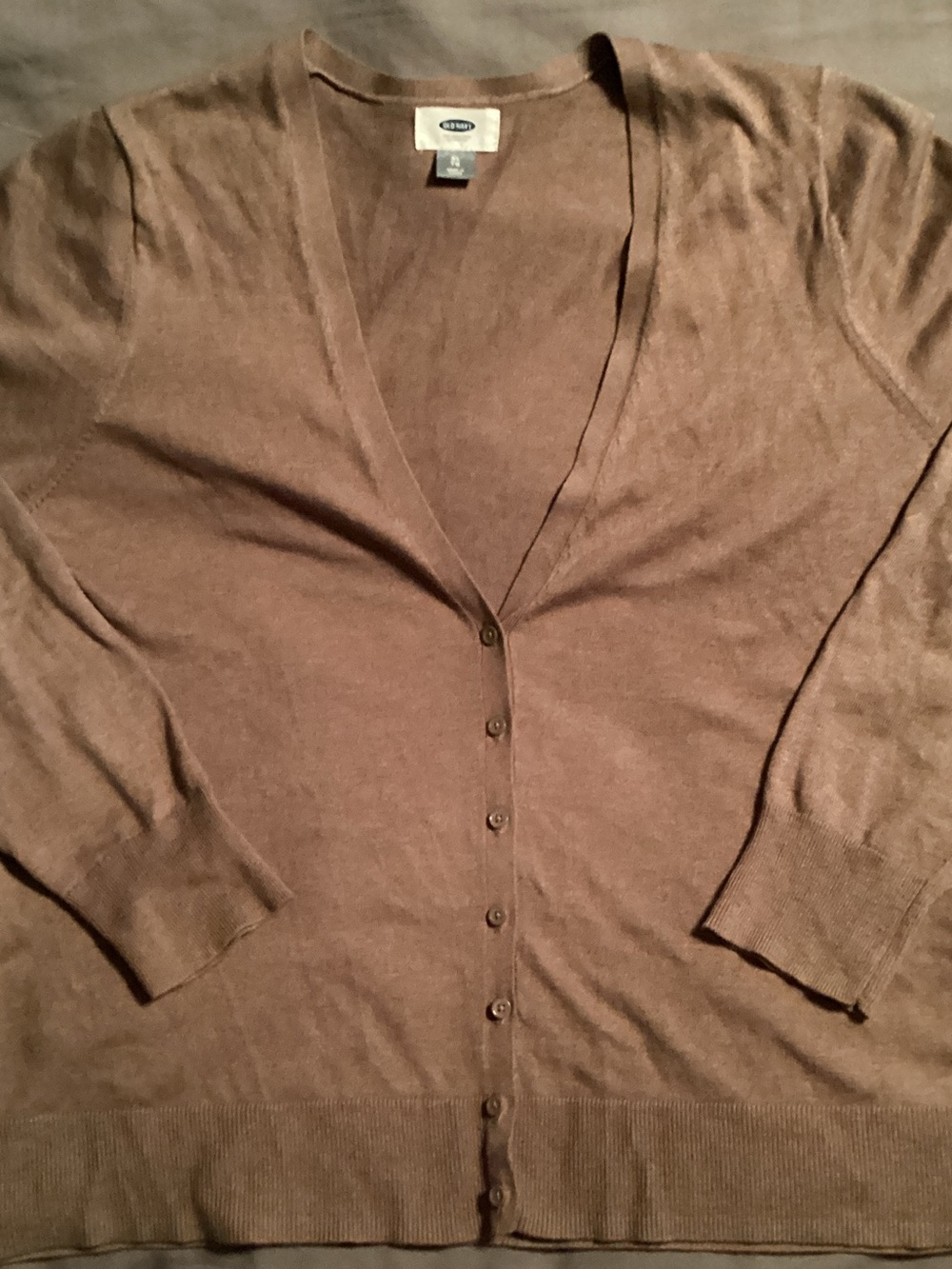Old Navy Women's Taupe V-Neck Button Cardigan